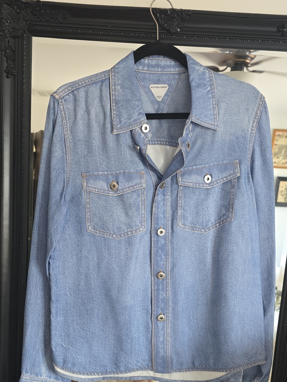 Bottega Veneta Light Blue Denim Shirt Jacket